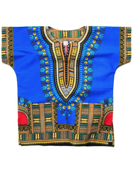 Camiseta azul Dashiki para Niño