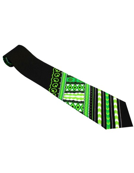 Cravate Dashiki verte pour homme