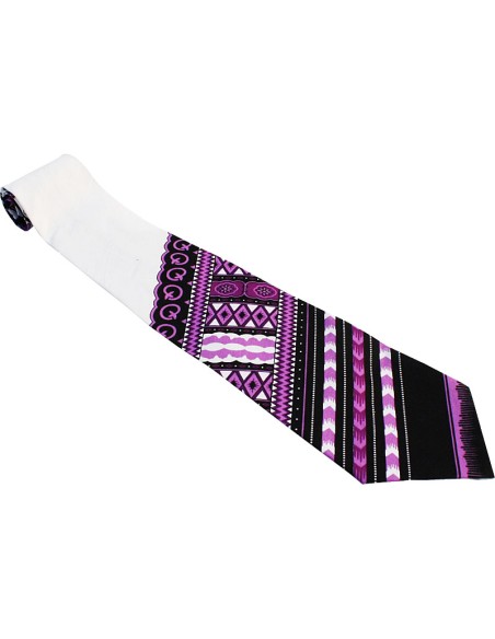Cravate Dashiki violette pour homme