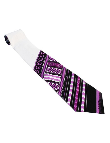 Corbata Dashiki morada para hombre