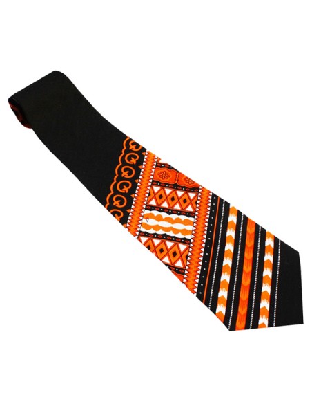 Black and Red Dashiki tie for men