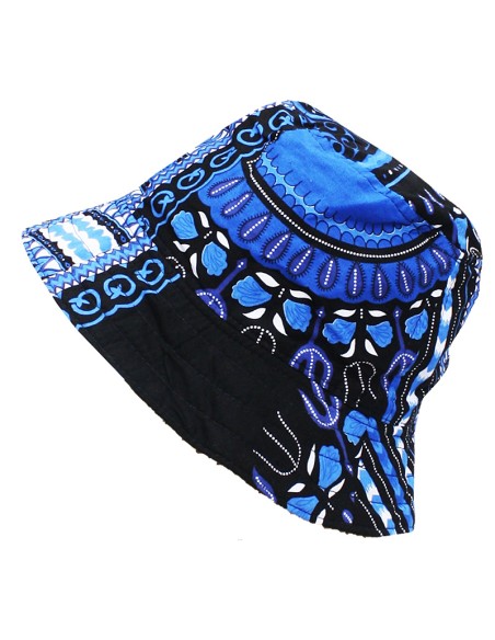 Chapeau bob Dashiki bleu