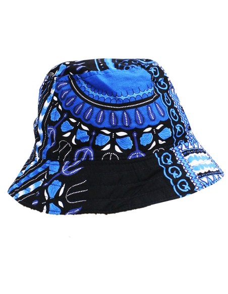 Chapeau bob Dashiki bleu