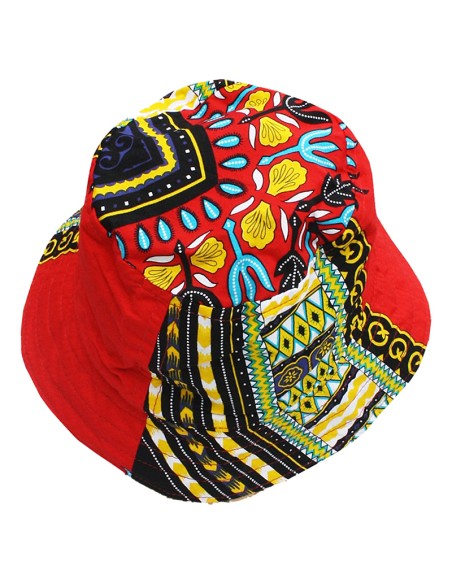 Chapeau bob Dashiki rouge