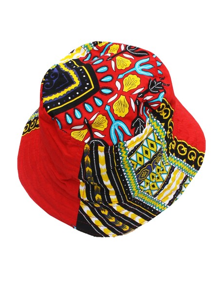 Chapeau bob Dashiki rouge