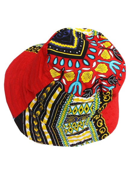 Chapeau bob Dashiki rouge