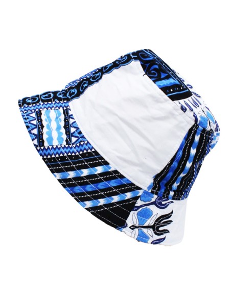 Gorro bob azul y blanco Dashiki