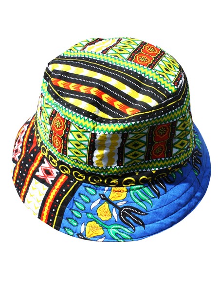 Chapeau bob Dashiki vert