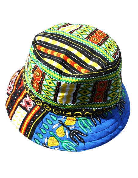 Chapeau bob Dashiki vert