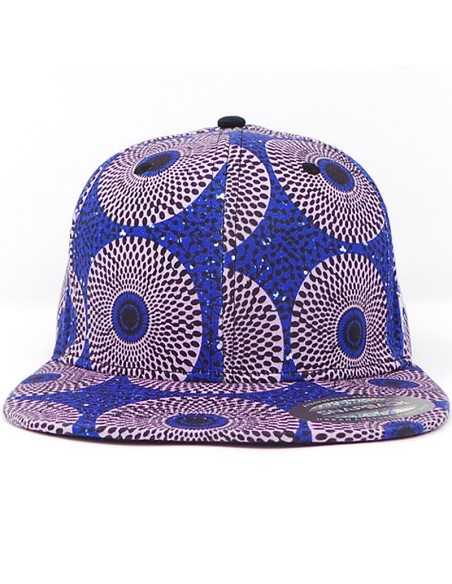 Casquette bleu en tissu Wax