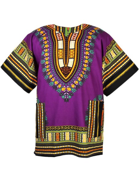 Purple Dashiki Shirt