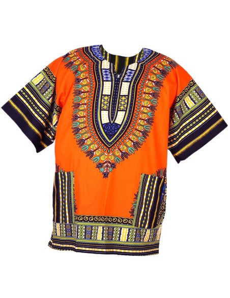 Orange Dashiki Shirt