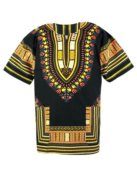 Camiseta Dashiki amarilla y negra