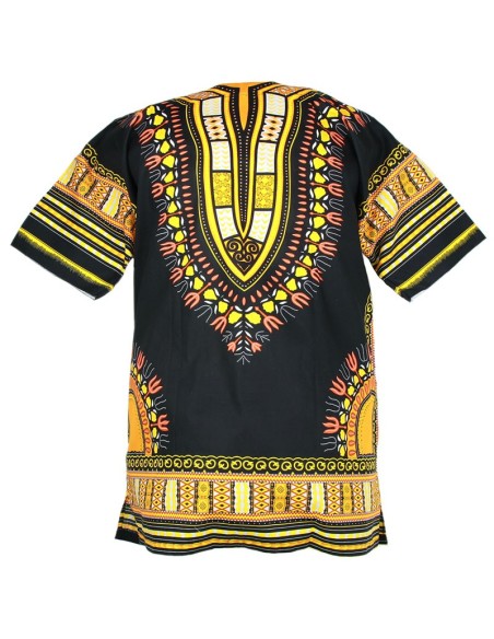 Camiseta Dashiki amarilla y negra