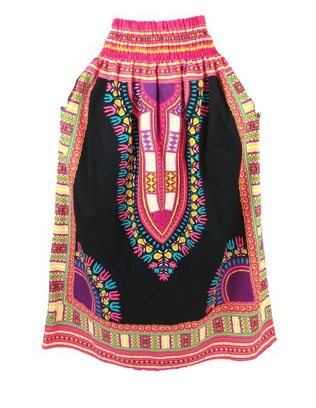 Pink Dashiki long skirt