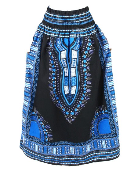 Blue Dashiki long skirt