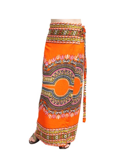 Orange Dashiki skirt